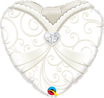 Folieballong Bröllopsballong 45 cm - Ballongkungen