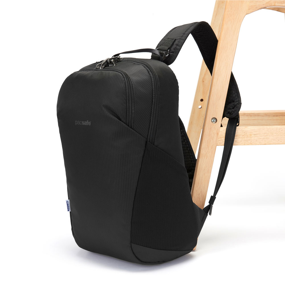 Stöldsäker ryggsäck - PACSAFE Vibe 20 Econyl Anti-Theft Backpack Black - 5