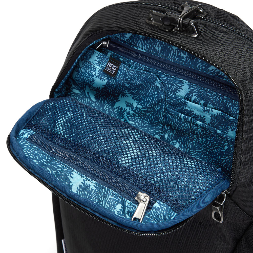Stöldsäker ryggsäck - PACSAFE Vibe 20 Econyl Anti-Theft Backpack Black - 4