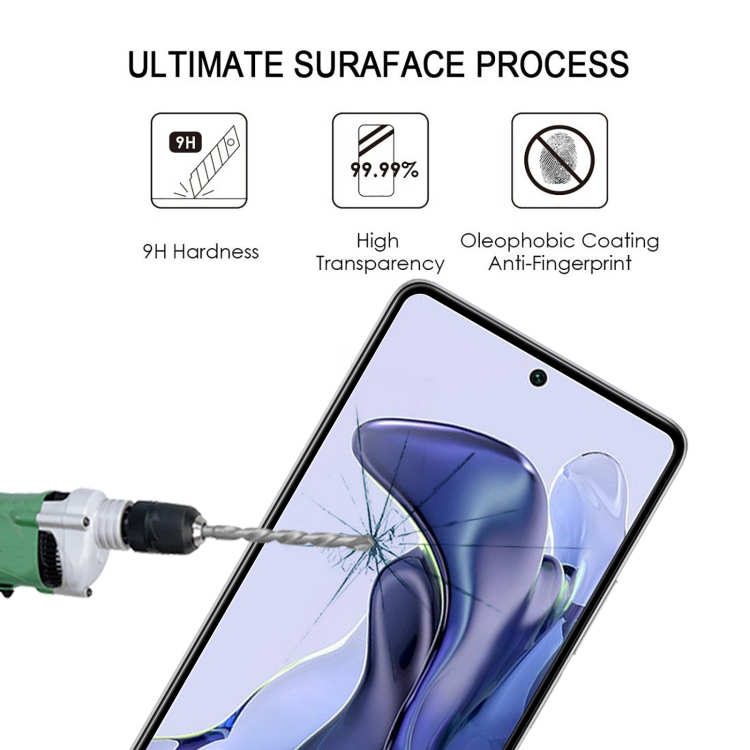 Xiaomi 11T / Xiaomi 11T Pro - Heltäckande Härdat Skyddsglas - 5