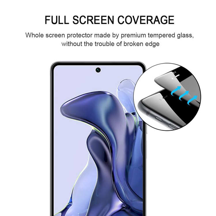 Xiaomi 11T / Xiaomi 11T Pro - Heltäckande Härdat Skyddsglas - 4