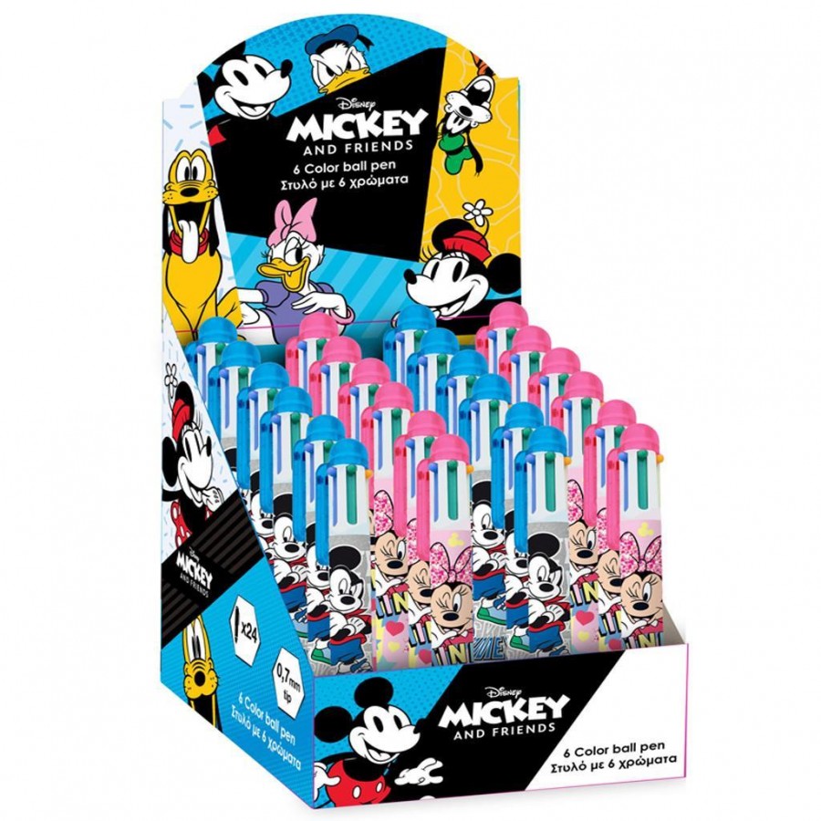 Mickey Mouse Penna 6 färger - 2