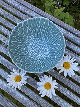Skål Bloom isblå