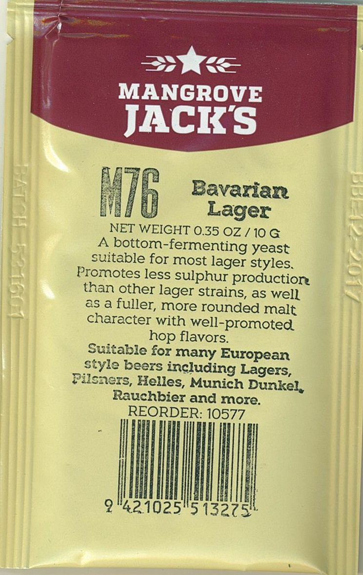 Mangrove Jack's M76 Bavarian Lager oluthiiva 10 gr. Panimoyhtio.fi