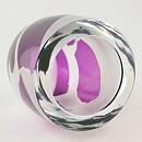 Cased Orrefors Vase with Pink Decor 15 cm (1960s) 