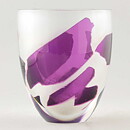 Cased Orrefors Vase with Pink Decor 15 cm (1960s) 