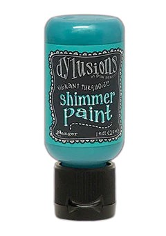 Dylusions Shimmer Paint Vibrant Turquoise, 1oz