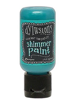 Dylusions Shimmer Paint Vibrant Turquoise, 1oz