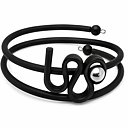 Armband Kia Gummi silvrig Hematit