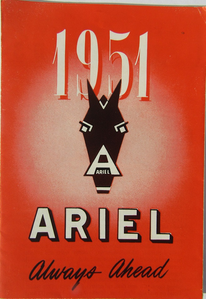 1951 Ariel alla modeller broschyr