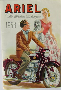 1958 Ariel alla modeller broschyr