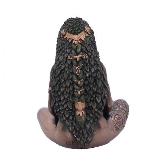 Grön Moder Jord  Figur, Brons Färg   - 8,5cm - 2