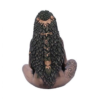 Grön Moder Jord  Figur, Brons Färg   - 8,5cm