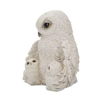 Vit Uggla  familj - Feathered Family 21.5cm