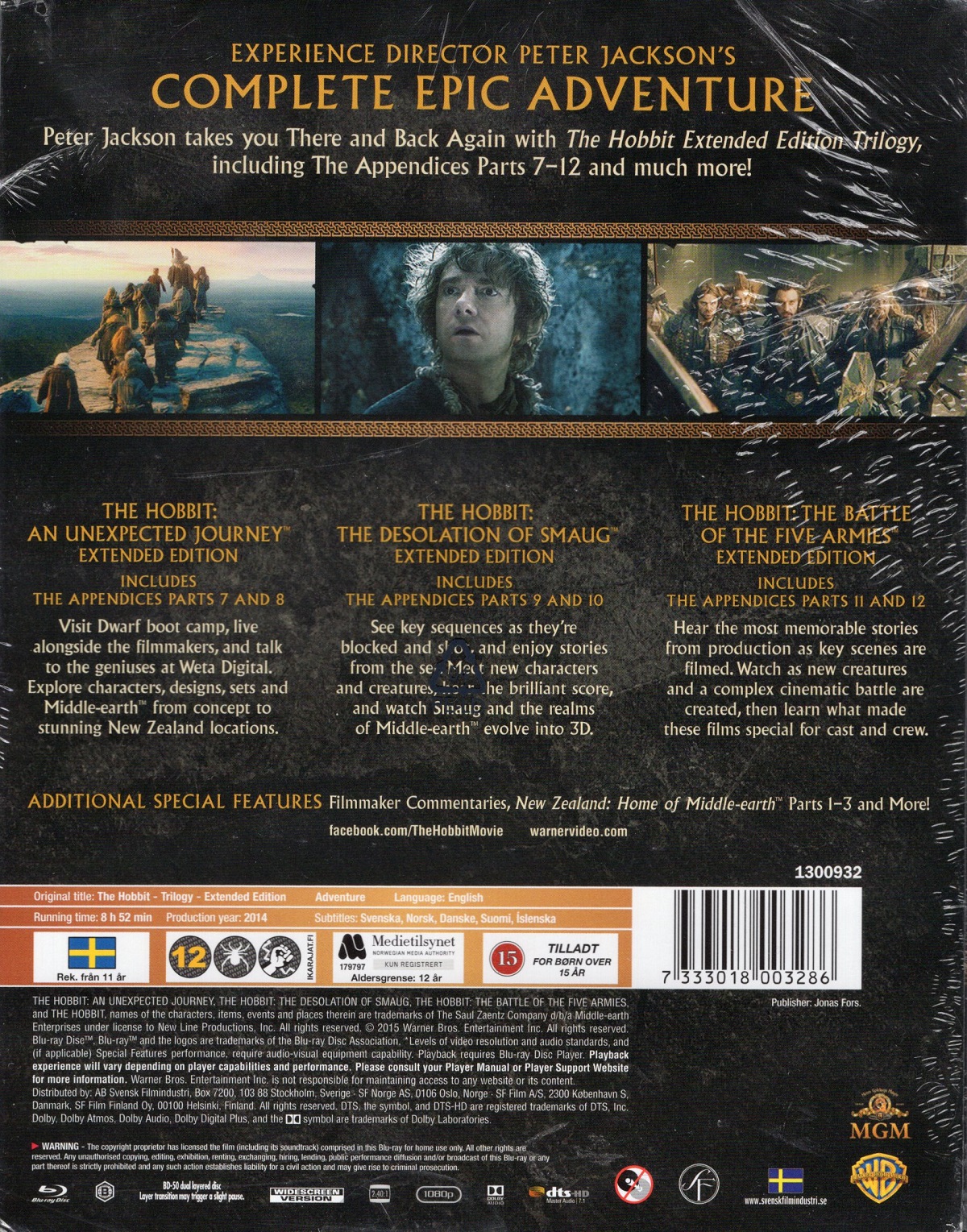 Hobbit - Filmtrilogin - Extended Edition (Blu-ray) (Begagnad) - 2