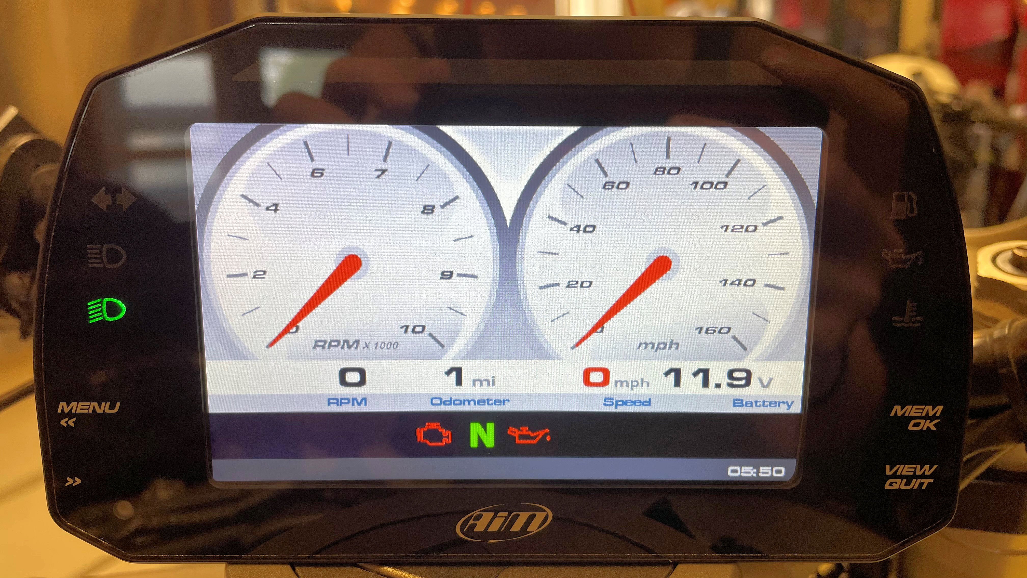 AIM MXS 1.3 Strada Icon Instrument Cluster for Buell XB - 14