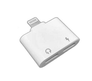 Adapter 2-I-1mini Lightning adapter för IPHONE XS MAX/XS/XR Vit