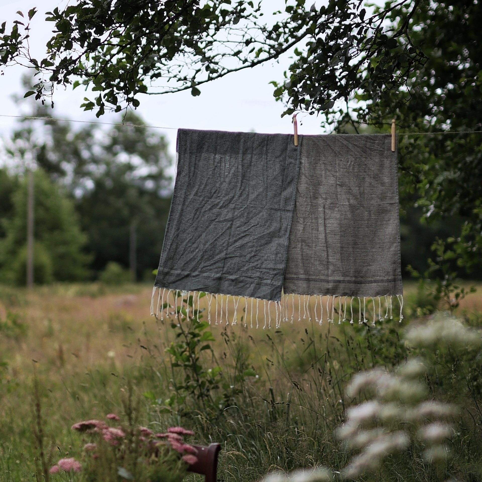 Kökshandduk, fouta – brun