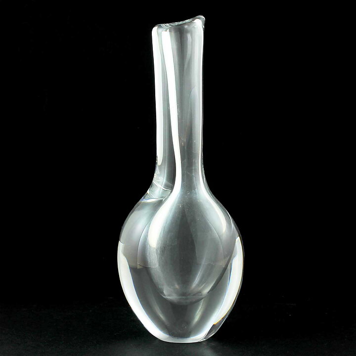 Göran Wärff (1960s) Clear Vase with Swelling Base 26 cm