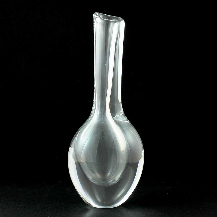 Göran Wärff (1960s) Clear Vase with Swelling Base 26 cm