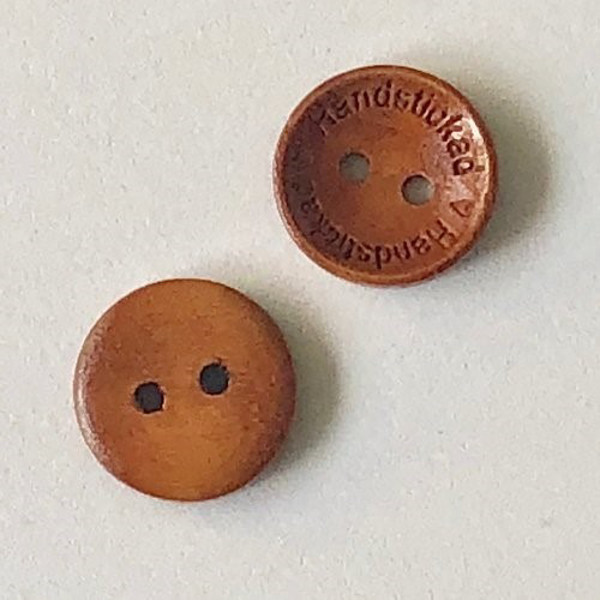 Knapp - Handstickad 15 mm