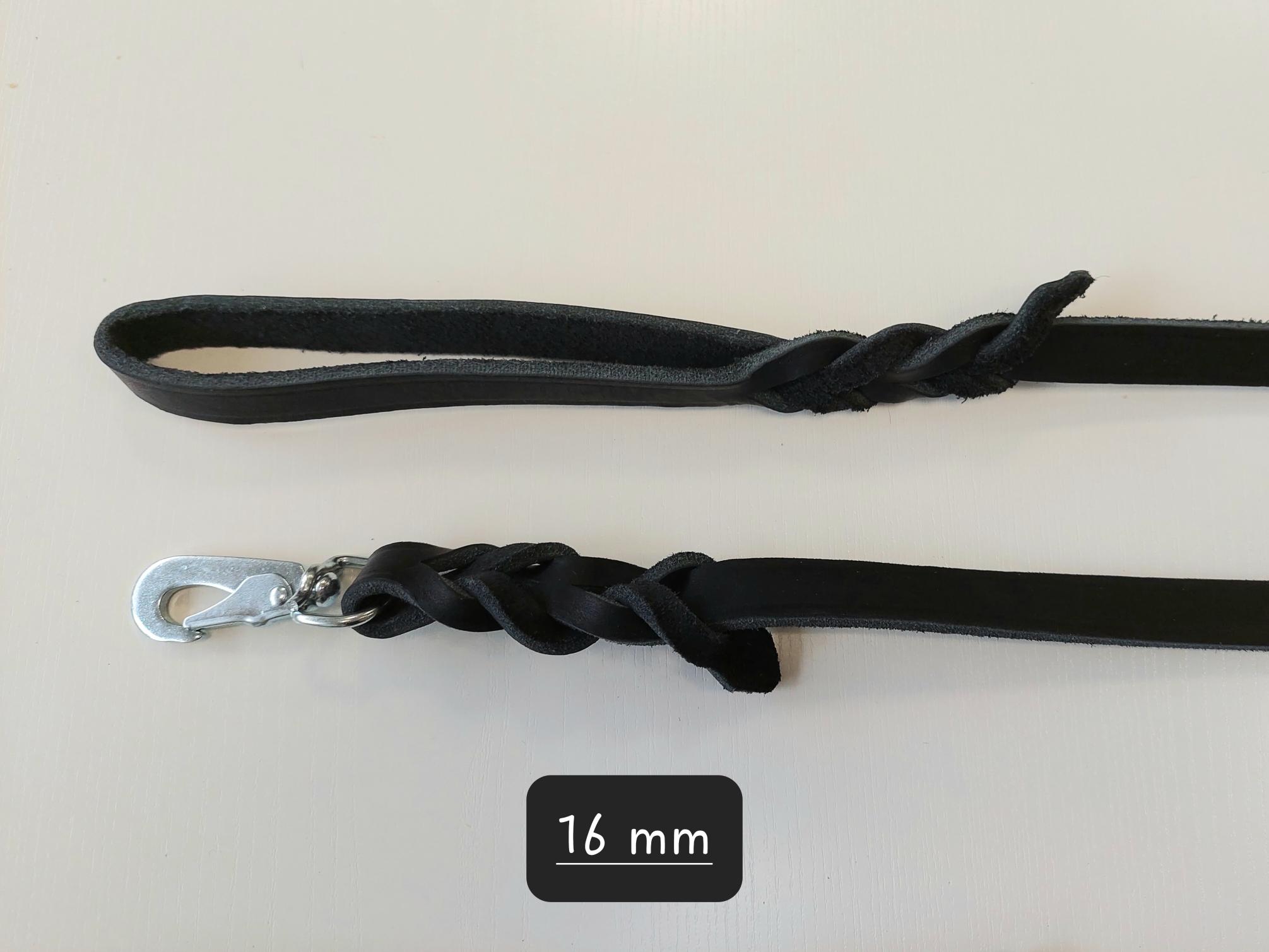 PetNation Svart Läderkoppel 180cm BGBtyp (olika bredder) - 5