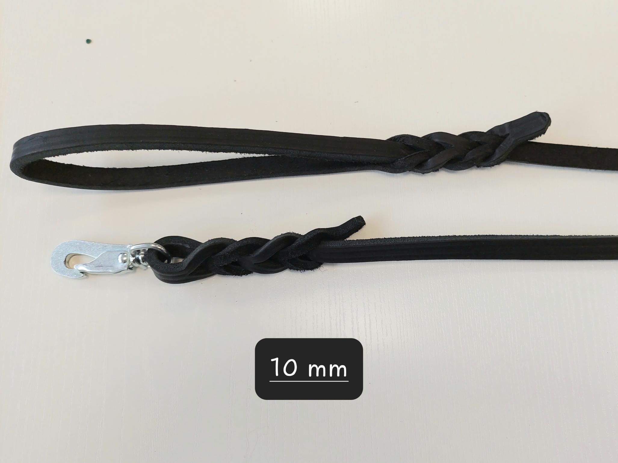 PetNation Svart Läderkoppel 180cm BGBtyp (olika bredder) - 3