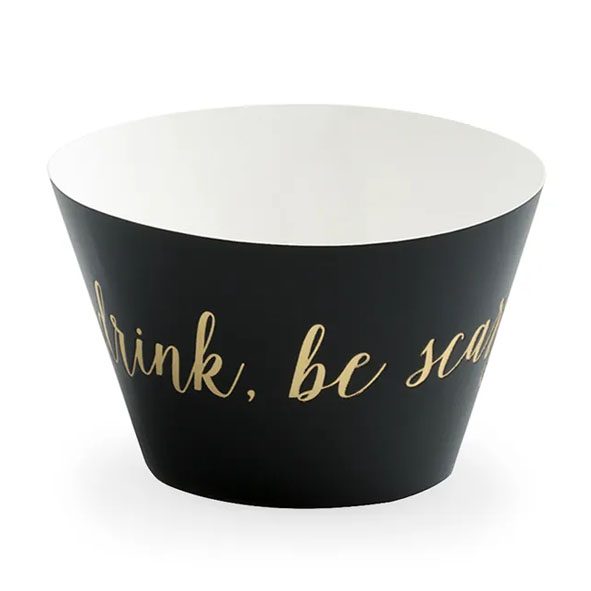 Cupcake wrapper "Eat, drink, be scary!" Svart