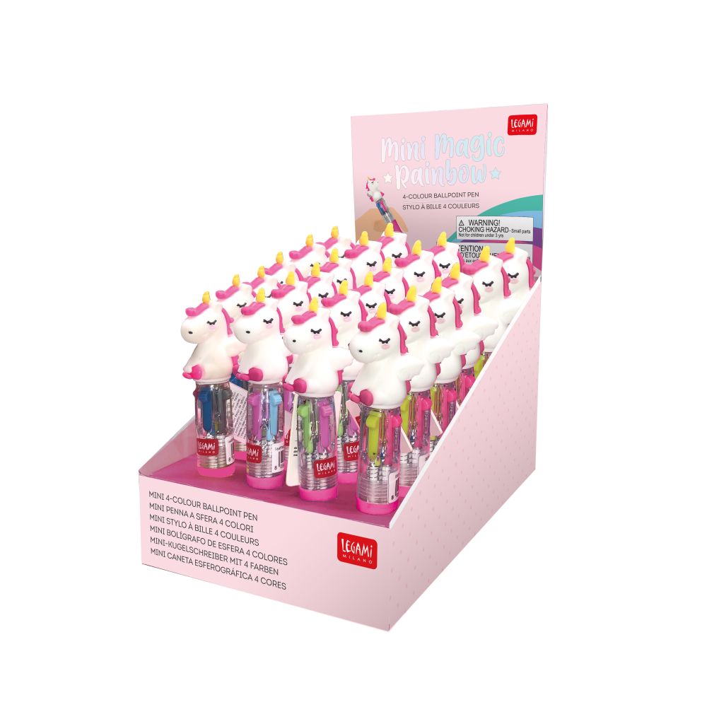 Mini Magic Rainbow Unicorn, Kulspetspenna med 4 färger - 2