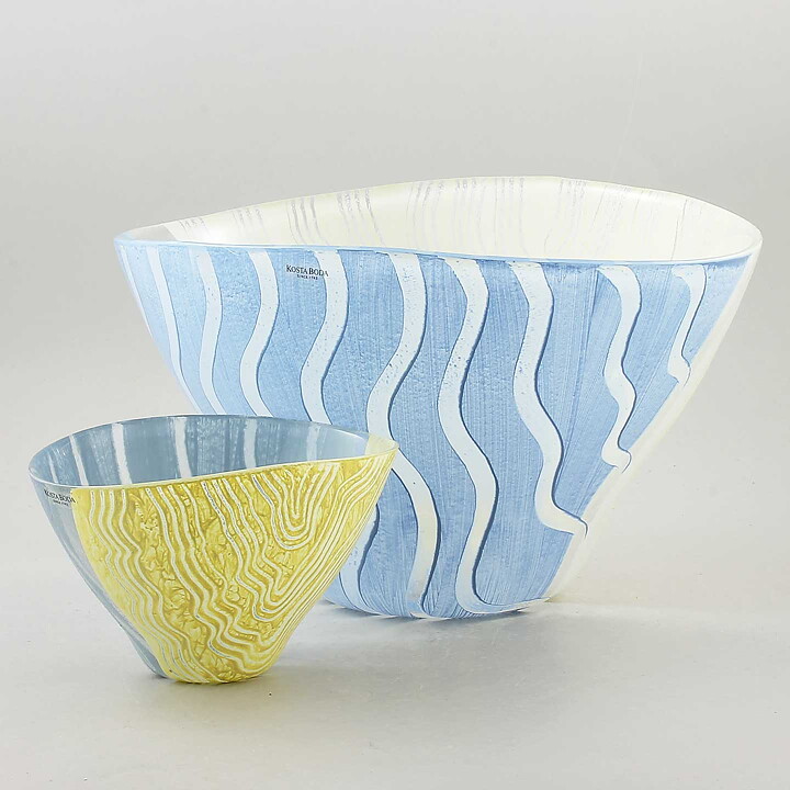 Monica Backström (Taiga 2000) Widening Bowl with Undulating Decor 28 cm