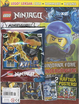 LEGO Ninjago nr 6 2022, Lego minifigur: Cole+hammare+katana