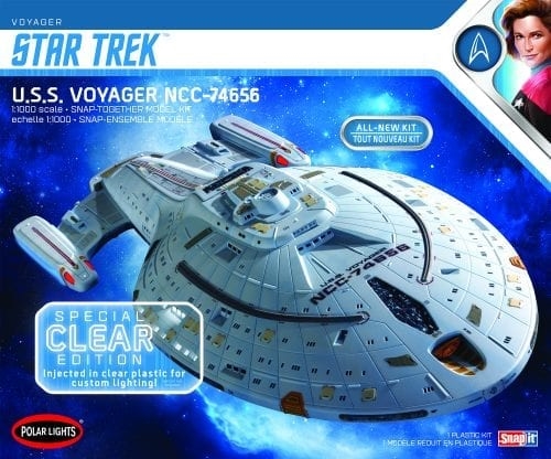 1/1000 STAR TREK U.S.S. VOYAGER CLEAR EDITION (SNAP)