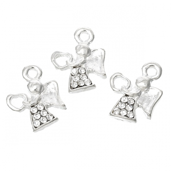 Berlock -  Ängel m rhinestone, Silver