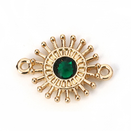 Connector/Earing -  Gold rhinestone