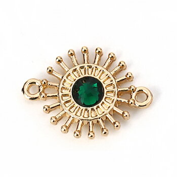 Connector / Örhängesämne -Guld m rhinestone