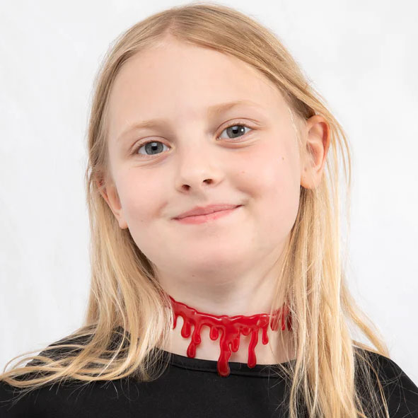 Halsband - Choker - Blodsdroppar  - 1