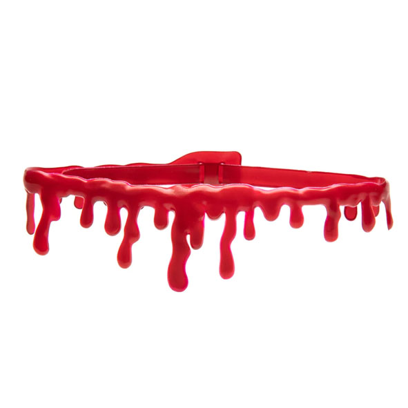 Halsband - Choker - Blodsdroppar 