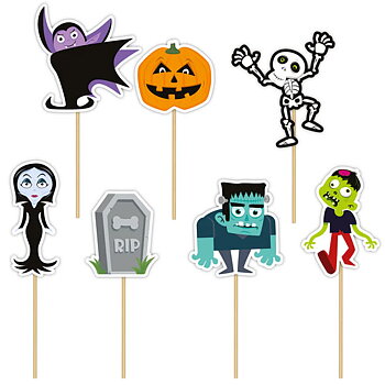 Cake picks - 7-pack Monster - Halloween
