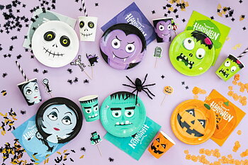 Papperstallrikar - Monster Halloween
