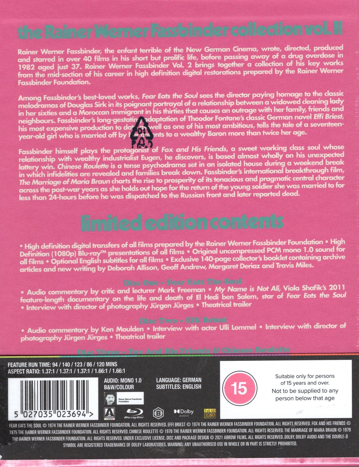 Rainer Werner Fassbinder Collection - Volume 2 (Limited Edition) (ej svensk text) (Blu-ray) - 2