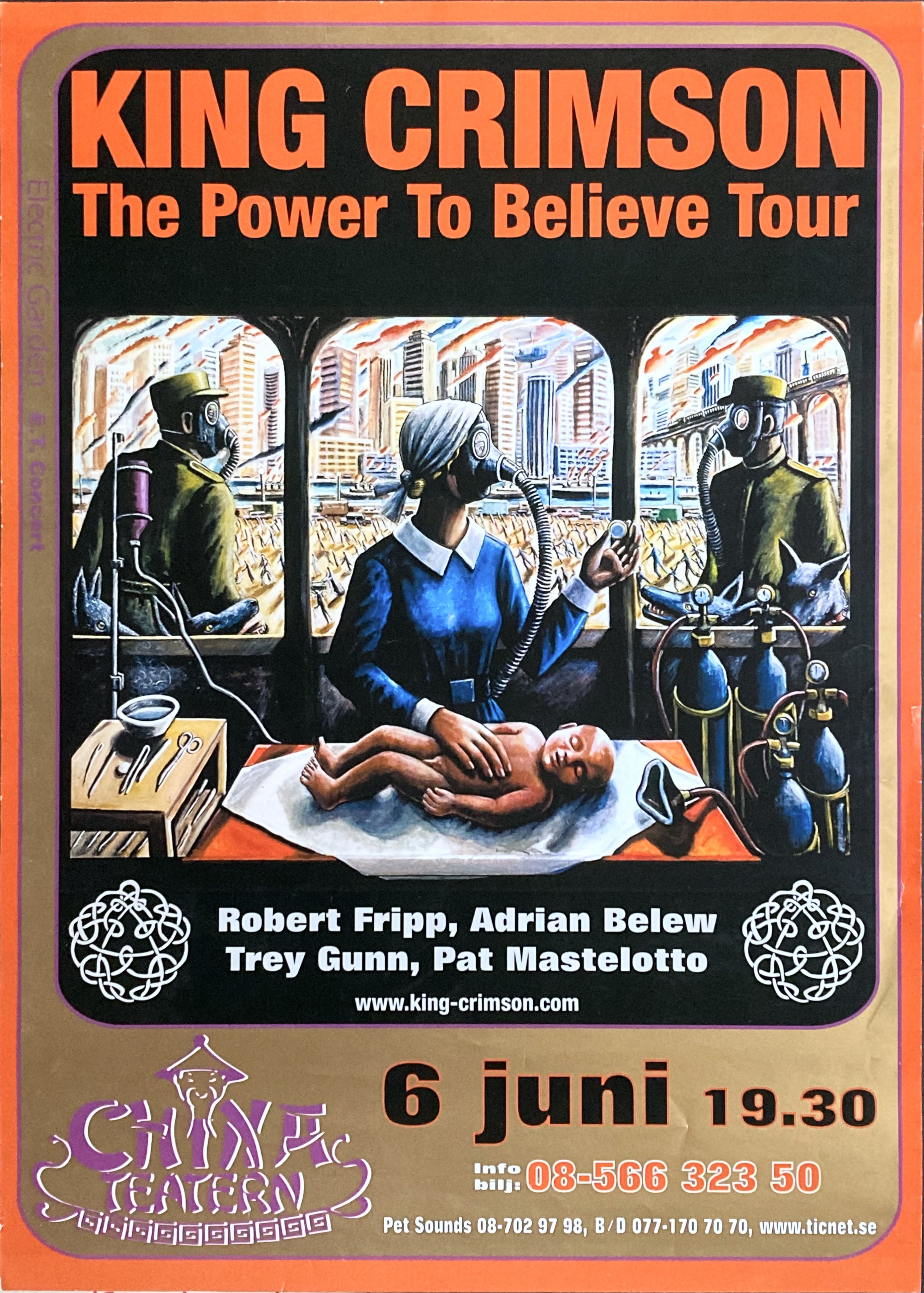 KING CRIMSON - Stockholm  6 Jun Concert poster (2003) 