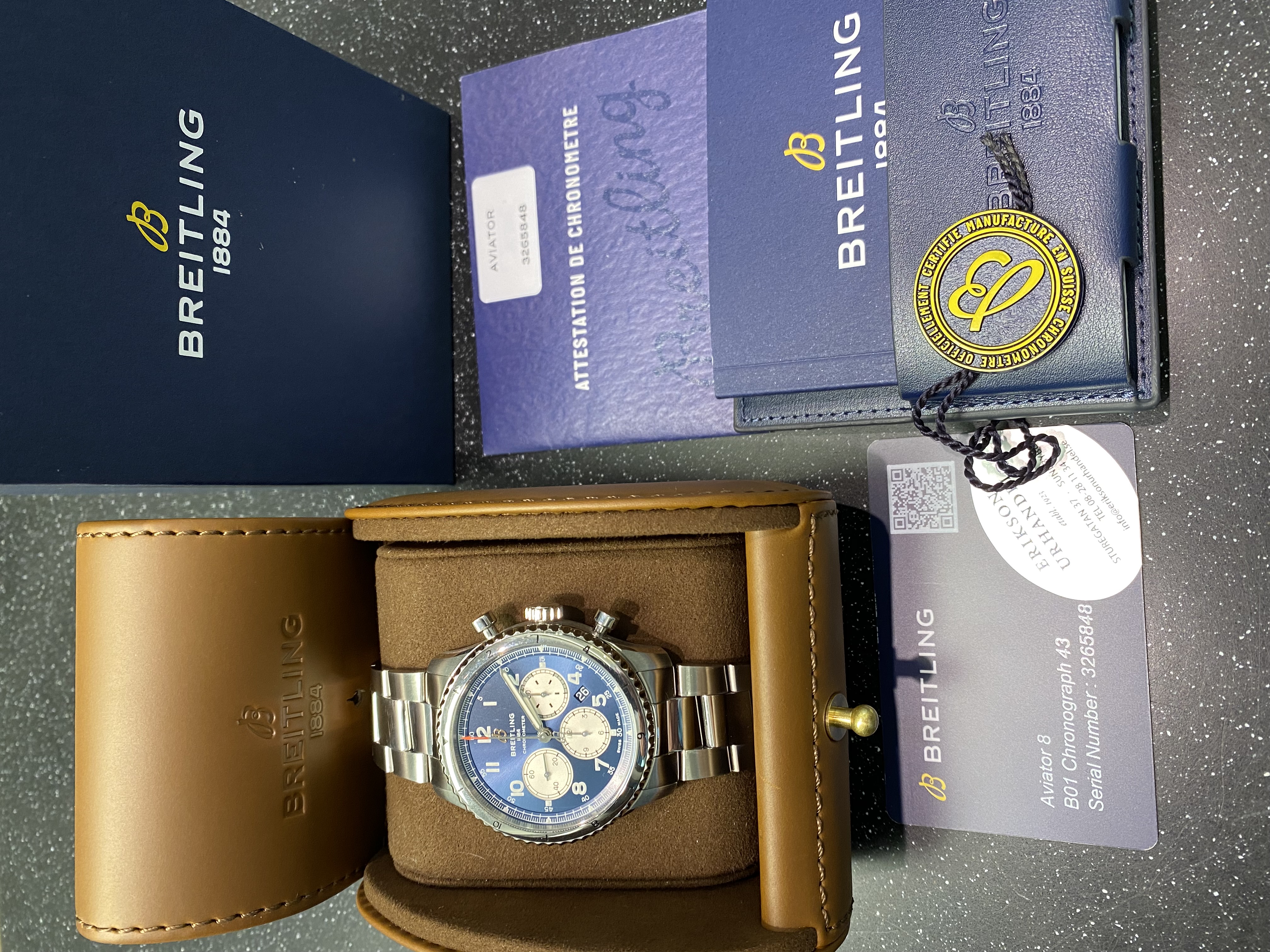 SÅLD 16 januari för 39.900:- Breitling Aviator 8 B01 43 Chronograph - 3