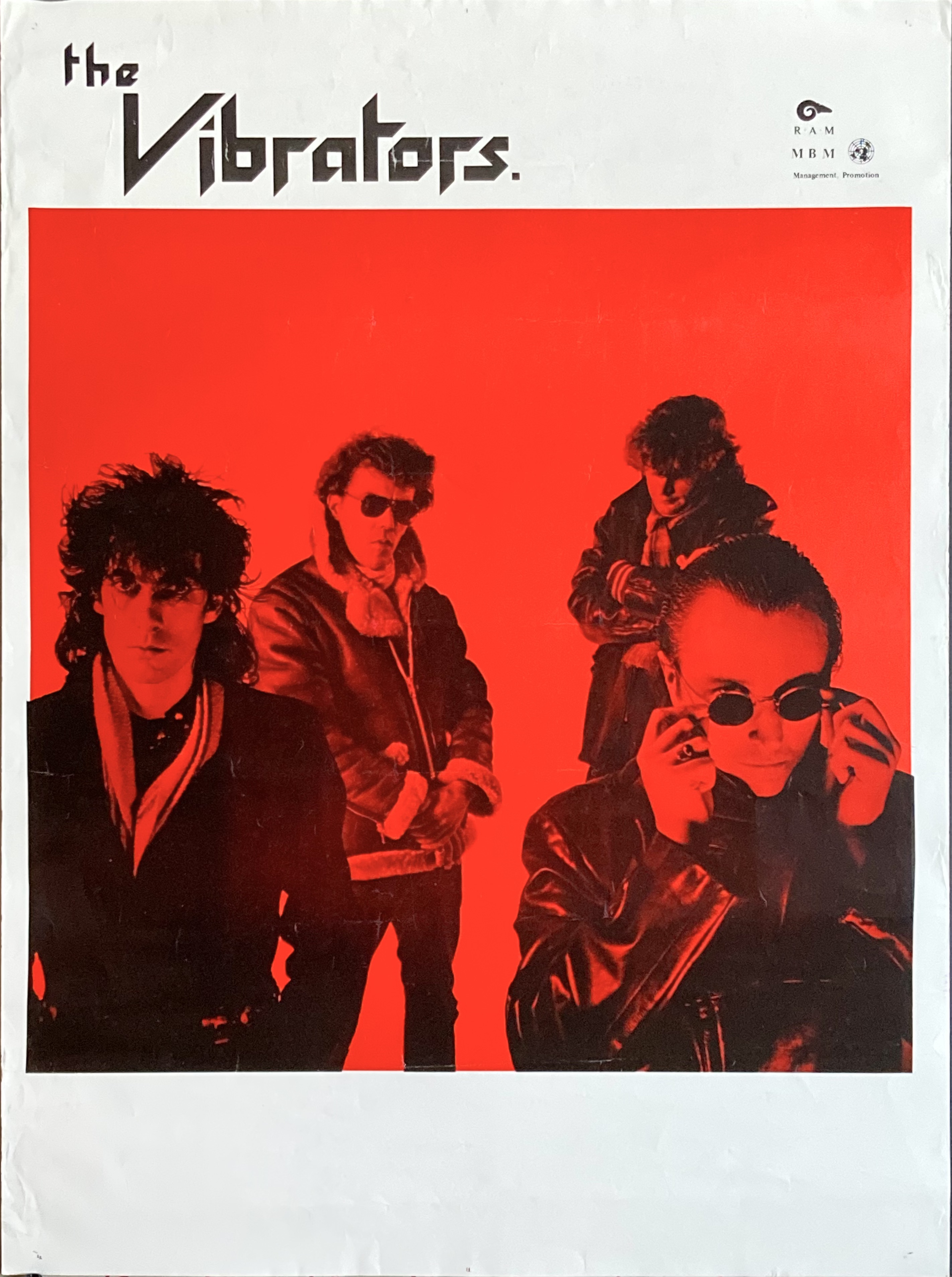 THE VIBRATORS - Svensk / Skandinavisk Turnéaffisch (1984) 