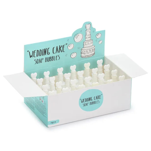 Såpbubblor bröllopstårta 24-pack -2