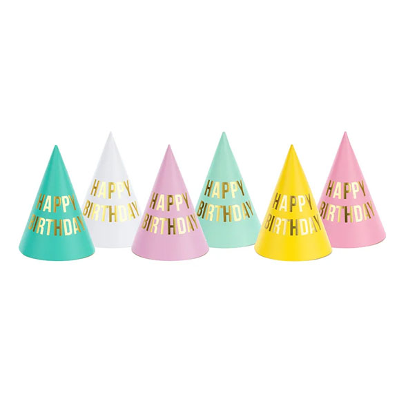 Partyhattar "Happy Birthday" mix