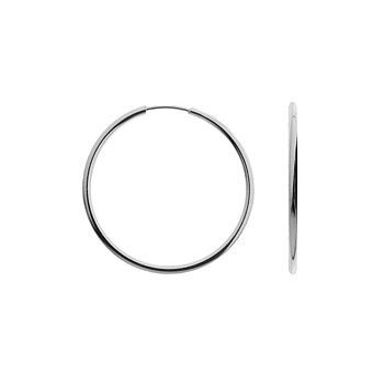 Creoler 14mm silverringar för öronen