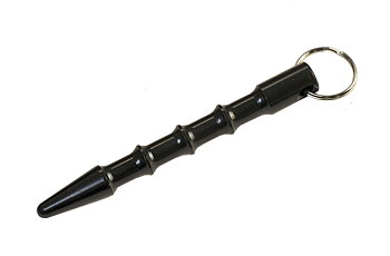 Kubotan Ergonomic Stål Spets Svart,  14 cm. (21 år)