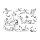 The Card Hut Clear Stamps - Family Picnic