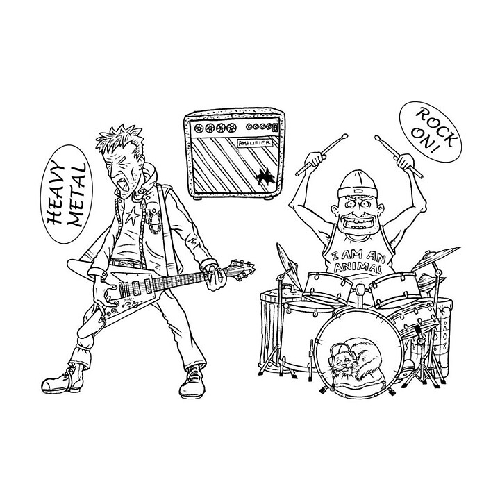 The Card Hut Clear Stamps - Garage Band