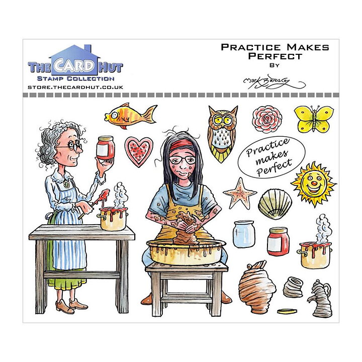 The Card Hut Clear Stamps - Practice Makes Perfect